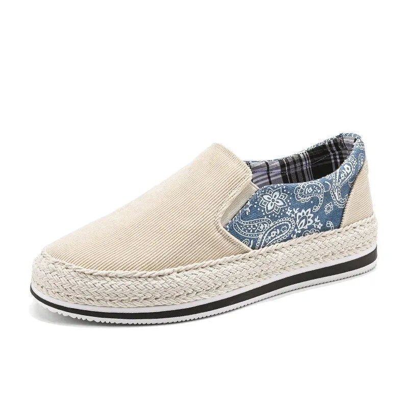 binfenxie Spring Canvas Loafers Men Fashion Blue Casual Shoes Men Espadrilles Comfort Slip On Shoes Men Flats Sneakers zapatos hombre