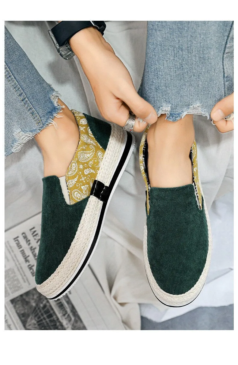 binfenxie Spring Canvas Loafers Men Fashion Blue Casual Shoes Men Espadrilles Comfort Slip On Shoes Men Flats Sneakers zapatos hombre