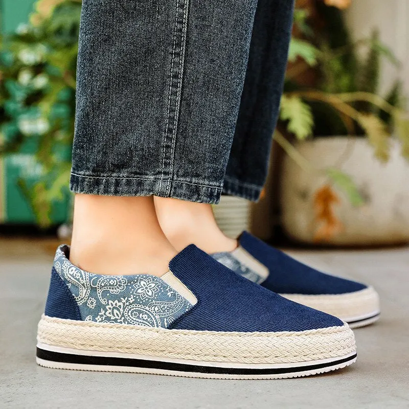 binfenxie Spring Canvas Loafers Men Fashion Blue Casual Shoes Men Espadrilles Comfort Slip On Shoes Men Flats Sneakers zapatos hombre