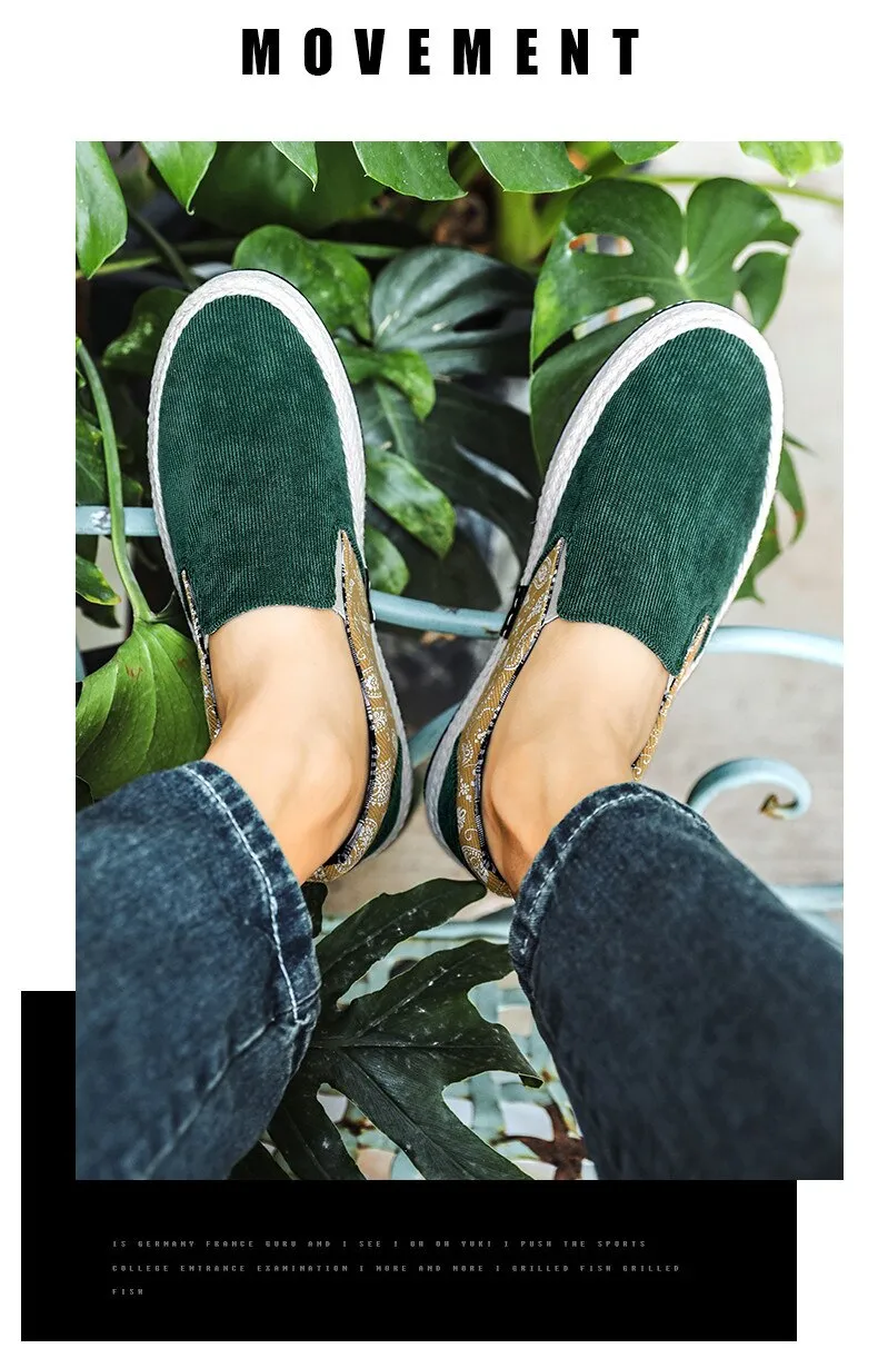 binfenxie Spring Canvas Loafers Men Fashion Blue Casual Shoes Men Espadrilles Comfort Slip On Shoes Men Flats Sneakers zapatos hombre