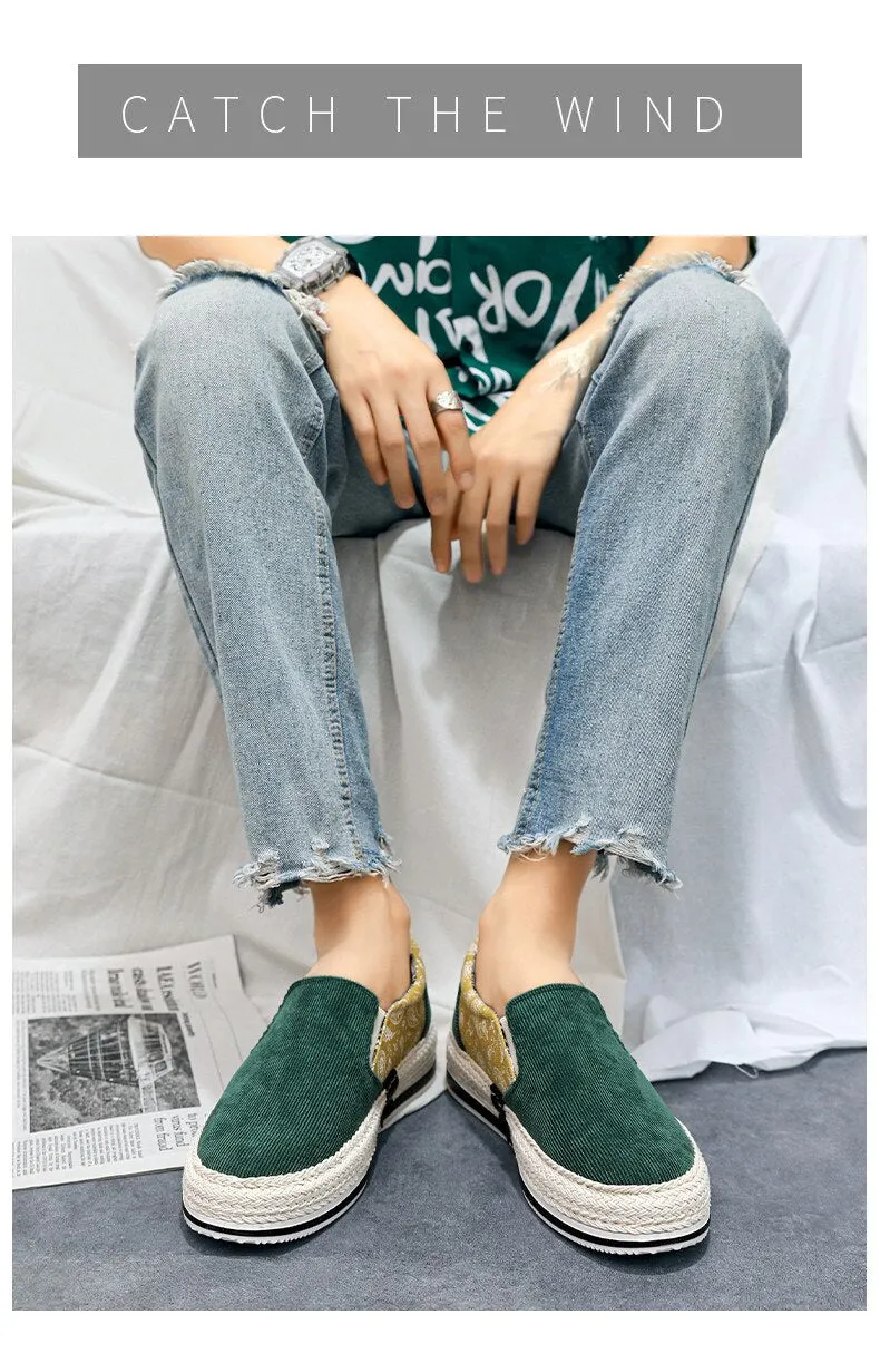 binfenxie Spring Canvas Loafers Men Fashion Blue Casual Shoes Men Espadrilles Comfort Slip On Shoes Men Flats Sneakers zapatos hombre
