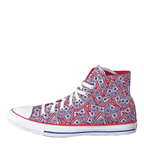 Cuck Taylor All Star Logo Play Red/white