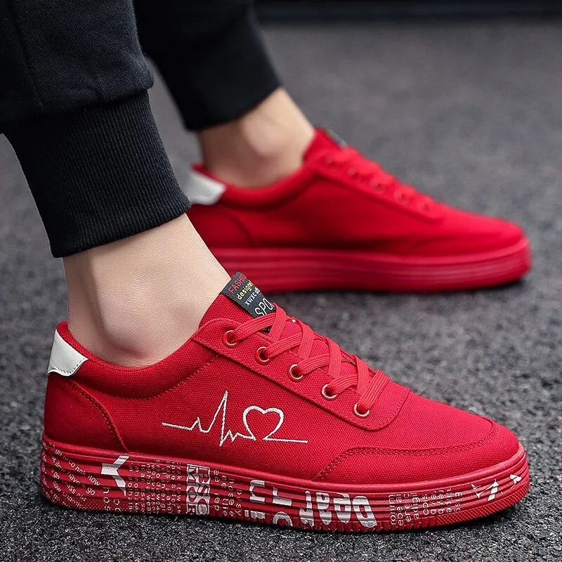 Fashion Breathable Unisex Vulcanized Sneakers / Lace-up Casual Shoes for Men and Women