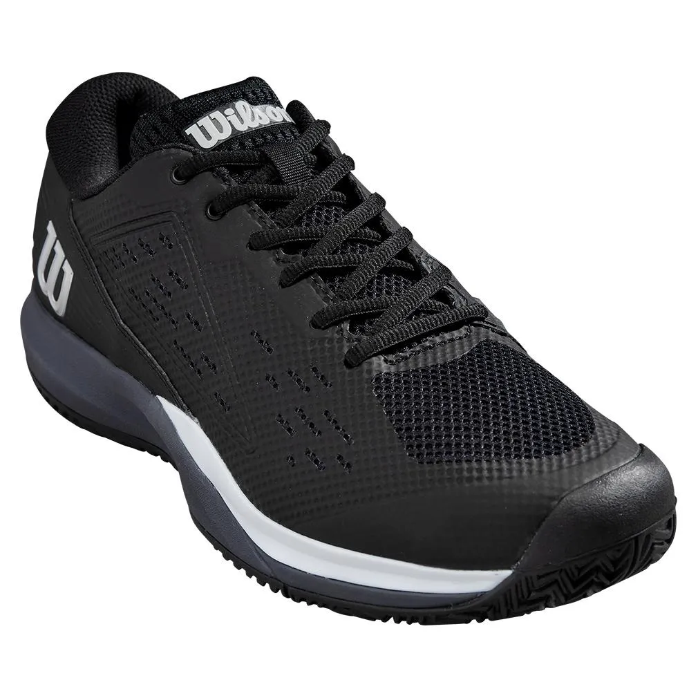 Men's Rush Pro Ace Wide Tennis Shoes Black and Ombre Blue