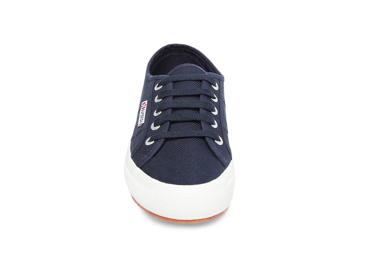 Superga 2750 Cotu Classic Unisex Lace Up Fashion Shoe Sneaker White Navy Canvas (37 (US Men's 5, US Women's 6.5) Medium, NAVY)